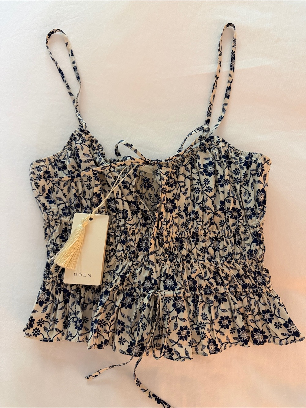 Dôen Finella Top -  Cream Jessamine Calico